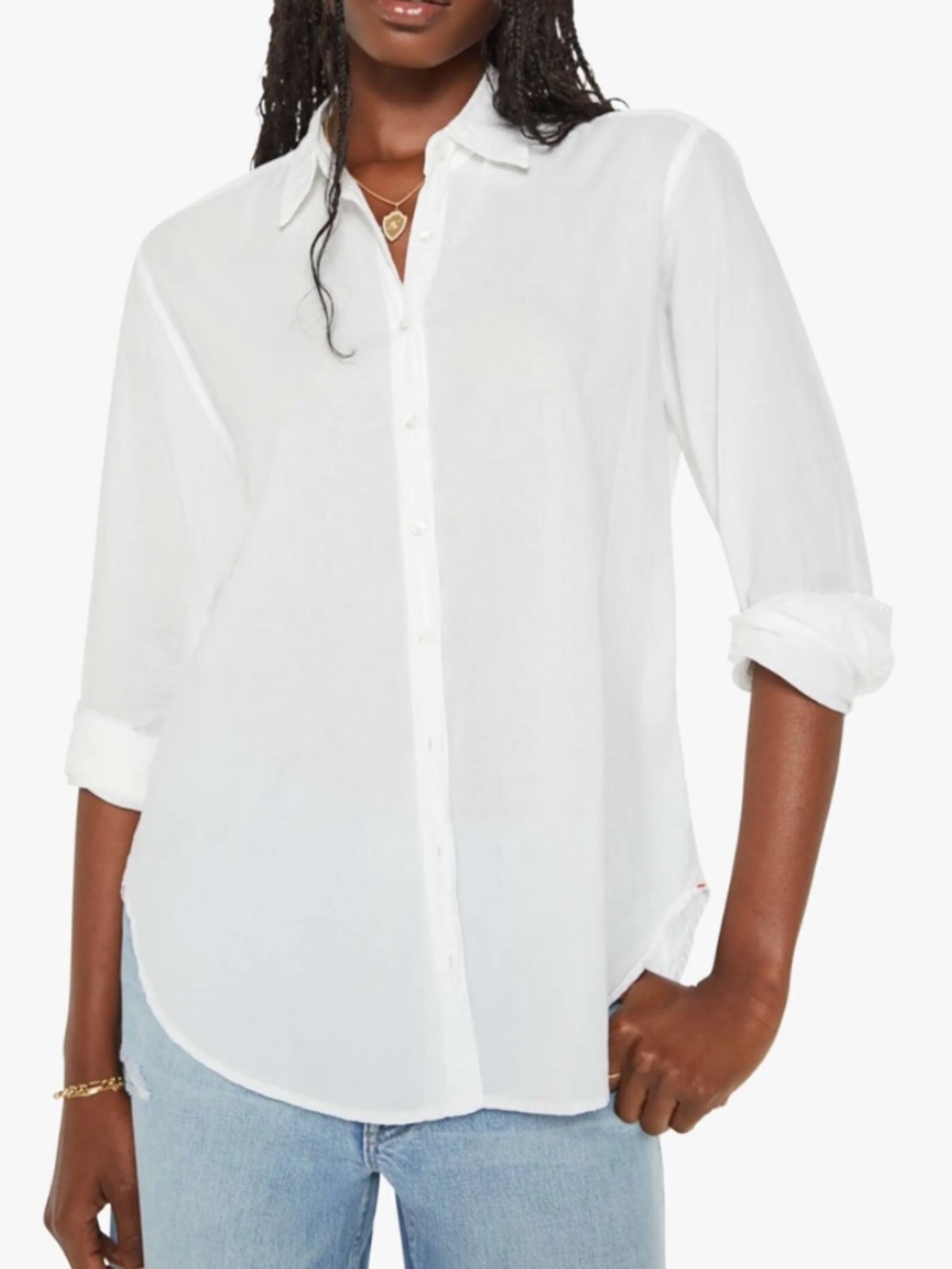 Xirena Classic White Button-Up Shirt size M